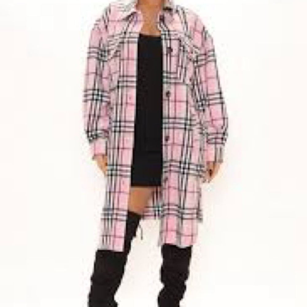 Plaid Button-Up Shirt Dress